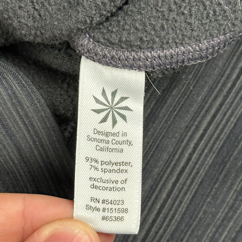 Athleta Striped Strength Hoodie Jacket Womens XXS Charcoal Gray #151598 - Picture 4 of 15